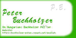 peter buchholzer business card